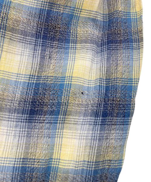 Davinci（ダヴィンチ）Davinci (ダヴィンチ) レーヨンチェックシャツ ブルー サイズ:Ｍの古着・服飾アイテム