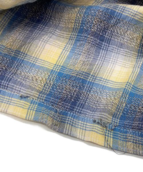 Davinci（ダヴィンチ）Davinci (ダヴィンチ) レーヨンチェックシャツ ブルー サイズ:Ｍの古着・服飾アイテム