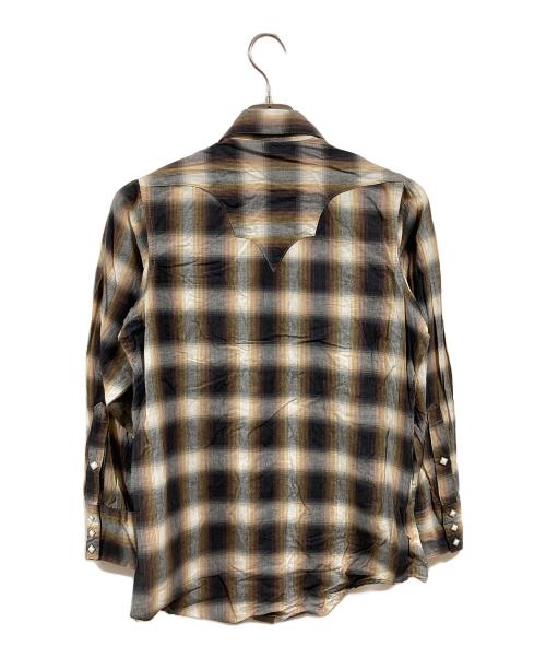 ROCKMOUNT（ロックマウント）ROCKMOUNT (ロックマウント) オンブレウエスタンシャツ ブラウン サイズ:不明の古着・服飾アイテム