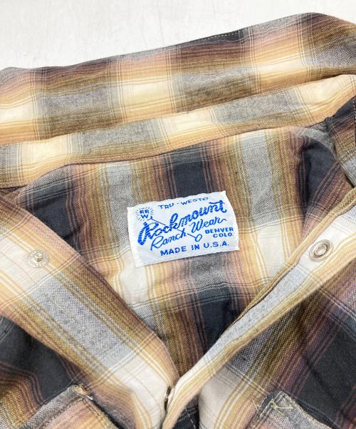 ROCKMOUNT（ロックマウント）ROCKMOUNT (ロックマウント) オンブレウエスタンシャツ ブラウン サイズ:不明の古着・服飾アイテム