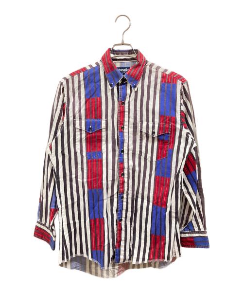 Wrangler（ラングラー）Wrangler (ラングラー) ストライプシャツ レッド サイズ:XLの古着・服飾アイテム