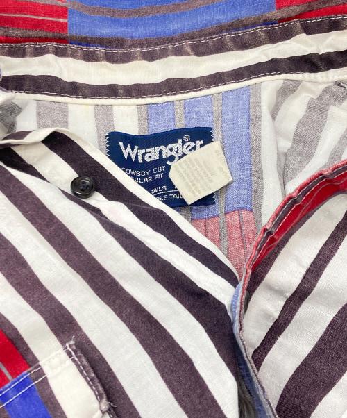 Wrangler（ラングラー）Wrangler (ラングラー) ストライプシャツ レッド サイズ:XLの古着・服飾アイテム