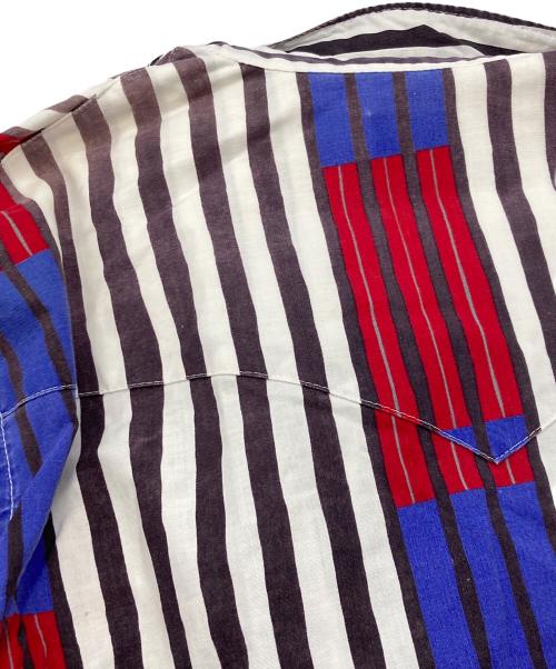 Wrangler（ラングラー）Wrangler (ラングラー) ストライプシャツ レッド サイズ:XLの古着・服飾アイテム