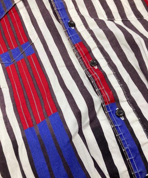 Wrangler（ラングラー）Wrangler (ラングラー) ストライプシャツ レッド サイズ:XLの古着・服飾アイテム