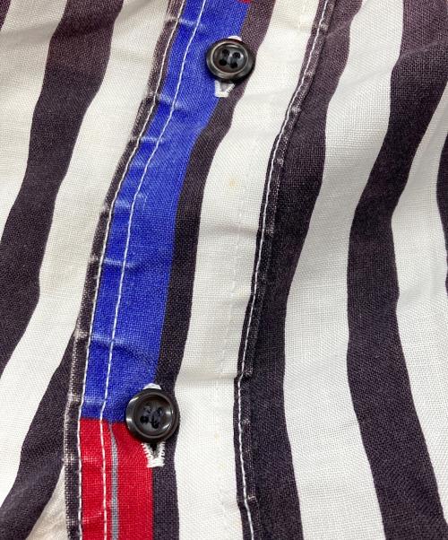 Wrangler（ラングラー）Wrangler (ラングラー) ストライプシャツ レッド サイズ:XLの古着・服飾アイテム