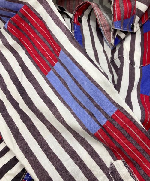 Wrangler（ラングラー）Wrangler (ラングラー) ストライプシャツ レッド サイズ:XLの古着・服飾アイテム