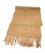 COACHコーチ）の古着「エンブロイダード パッチ カシミヤ マフラー」｜ベージュ