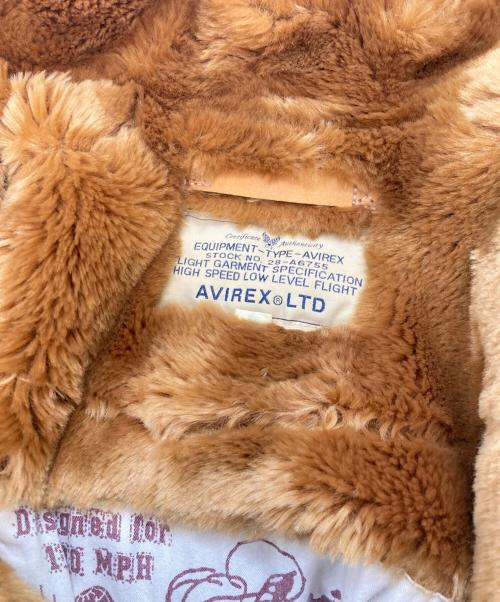 AVIREX（アヴィレックス）AVIREX (アヴィレックス) デニムレザー切替B-3ジャケット ブラック サイズ:Ｍの古着・服飾アイテム