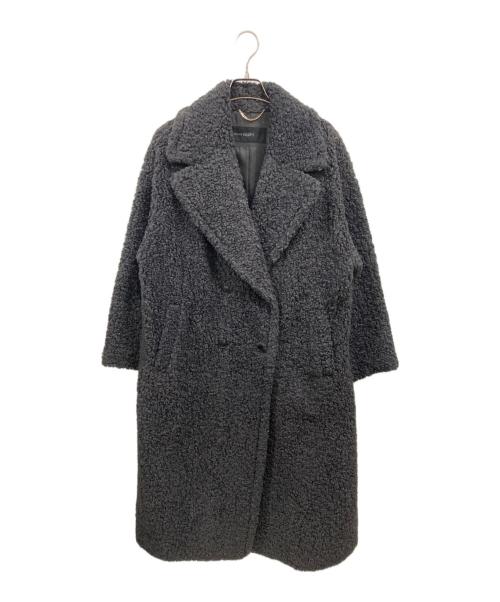 NOLLEY'S sophi（ノーリーズソフィー）NOLLEY'S sophi (ノーリーズソフィー) フェイクテディファーロングコート ネイビー サイズ:38の古着・服飾アイテム