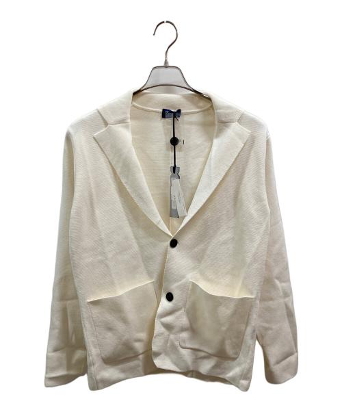 Drumohr（ドルモア）Drumohr (ドルモア) コットンミラノリブニットジャケット ホワイト サイズ:Free 未使用品の古着・服飾アイテム