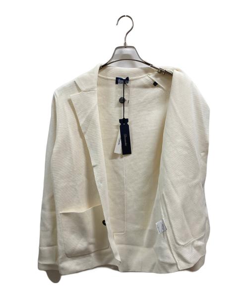 Drumohr（ドルモア）Drumohr (ドルモア) コットンミラノリブニットジャケット ホワイト サイズ:Free 未使用品の古着・服飾アイテム