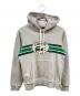 LACOSTE（ラコステ）の古着「モノグラムレイヤードオーバルロゴスウェットフーディー」｜グレー