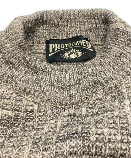 PHOTOCOPIEU（フォトコピュー）PHOTOCOPIEU (フォトコピュー) モヘヤ混パッチワークニット ベージュ サイズ:TUの古着・服飾アイテム
