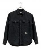 and wanderアンドワンダー）の古着「twill c/w LS shirt」｜グレー