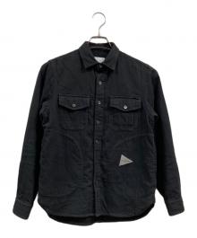and wander（アンドワンダー）の古着「twill c/w LS shirt」｜グレー