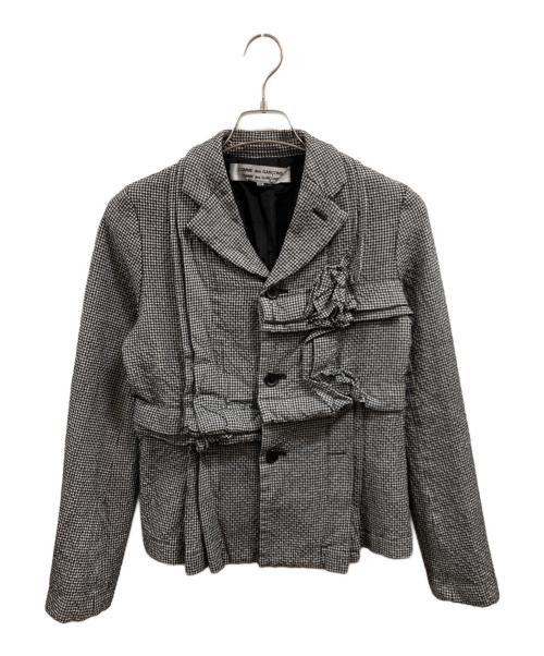 COMME des GARCONS COMME des GARCONS（コムデギャルソン コムデギャルソン）COMME des GARCONS COMME des GARCONS (コムデギャルソン コムデギャルソン) 千鳥柄ウールジャケット ホワイト×ブラック サイズ:XSの古着・服飾アイテム