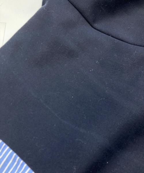 ENFOLD（エンフォルド）ENFOLD (エンフォルド) ダンボール スウェットレイヤーPULLOVER ネイビー×ホワイト サイズ:38の古着・服飾アイテム