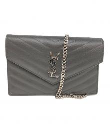 Saint Laurent Paris（サンローランパリ）の古着「ENVOLOPE CHAIN WALLET　HPP3939531」｜グレー