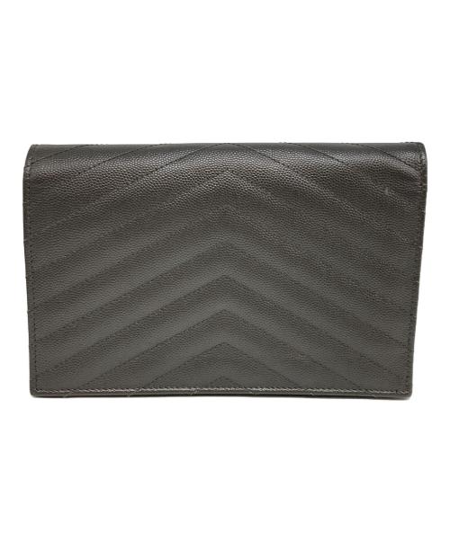 Saint Laurent Paris（サンローランパリ）Saint Laurent Paris (サンローランパリ) ENVOLOPE CHAIN WALLET　HPP3939531 グレーの古着・服飾アイテム