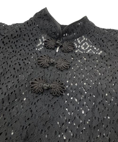 Lily Brown（リリーブラウン）Lily Brown (リリーブラウン) KEITA MARUYAMA (ケイタマルヤマ) レースチャイナワンピース ブラック×グリーン サイズ:1 未使用品の古着・服飾アイテム