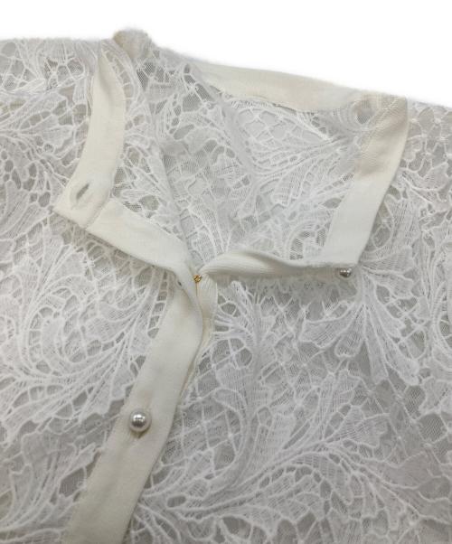 ANAYI（アナイ）ANAYI (アナイ) レースカーディガン ホワイト サイズ:38の古着・服飾アイテム