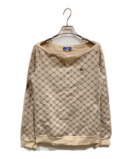 BURBERRY BLUE LABEL（バーバリー ブルー レーベル）BURBERRY BLUE LABEL (バーバリー ブルー レーベル) ノヴァチェック柄スウェット ベージュ サイズ:Ｍの古着・服飾アイテム
