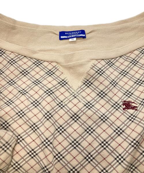 BURBERRY BLUE LABEL（バーバリー ブルー レーベル）BURBERRY BLUE LABEL (バーバリー ブルー レーベル) ノヴァチェック柄スウェット ベージュ サイズ:Ｍの古着・服飾アイテム