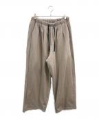 ANCELLMアンセルム）の古着「2TUCK SWEAT PANTS」｜ベージュ