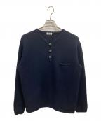 MAATEE&SONSマーティーアンドサンズ）の古着「強撚SHETラーベンニット」｜ネイビー
