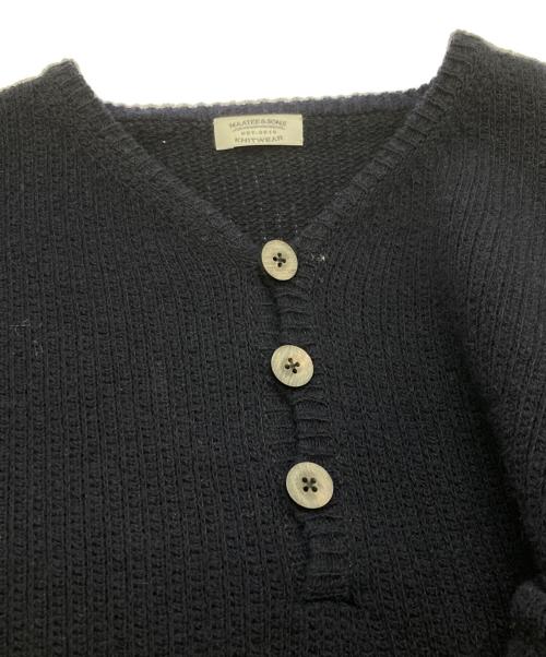 MAATEE&SONS（マーティーアンドサンズ）MAATEE&SONS (マーティーアンドサンズ) 強撚SHETラーベンニット ネイビー サイズ:2の古着・服飾アイテム