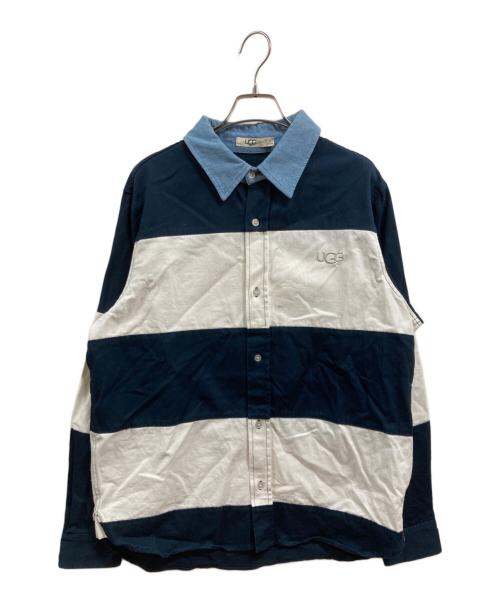 UGG（アグ）UGG (アグ) デニムネック ボーダーシャツ ネイビー サイズ:Ｍの古着・服飾アイテム