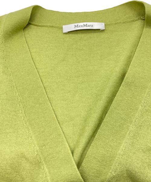 MaxMara（マックスマーラ）MaxMara (マックスマーラ) シルク混ニットカーディガン グリーン サイズ:Ｍの古着・服飾アイテム