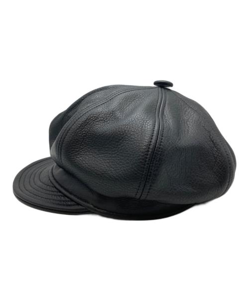 SCHOTT BROS.（ショット）SCHOTT BROS. (ショット) レザーキャスケット ブラックの古着・服飾アイテム