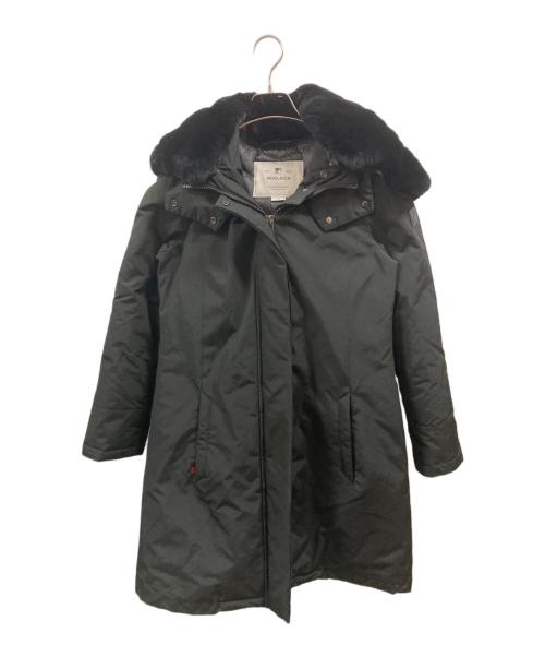 WOOLRICH（ウールリッチ）WOOLRICH (ウールリッチ) ファー付き ボウブリッジコート ブラック サイズ:XSの古着・服飾アイテム