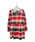 BLUE LABEL CRESTBRIDGEブルーレーベルクレストブリッジ）の古着「ワンピース」｜レッド×ベージュ