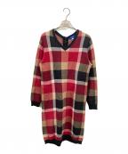 BLUE LABEL CRESTBRIDGEブルーレーベルクレストブリッジ）の古着「ニットワンピース」｜レッド