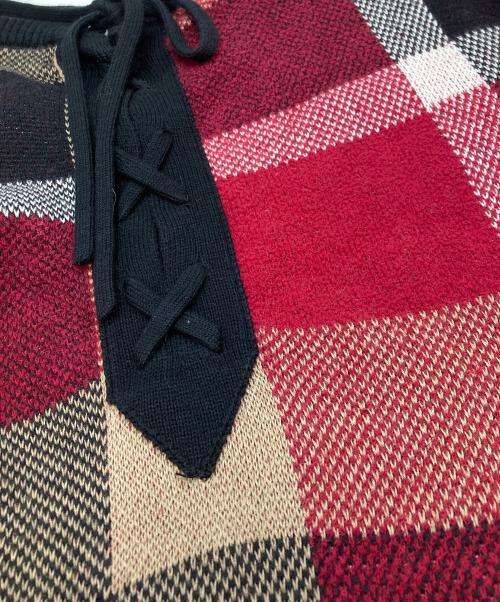 BLUE LABEL CRESTBRIDGE（ブルーレーベルクレストブリッジ）BLUE LABEL CRESTBRIDGE (ブルーレーベルクレストブリッジ) ニットワンピース レッド サイズ:Ｍの古着・服飾アイテム