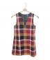 BLUE LABEL CRESTBRIDGE（ブルーレーベルクレストブリッジ）の古着「ノースリーブワンピース」｜レッド×ブラック