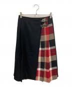 BLUE LABEL CRESTBRIDGEブルーレーベルクレストブリッジ）の古着「プリーツスカート」｜ブラック