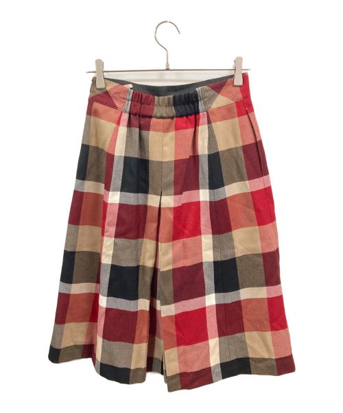 BLUE LABEL CRESTBRIDGE（ブルーレーベルクレストブリッジ）BLUE LABEL CRESTBRIDGE (ブルーレーベルクレストブリッジ) ショートパンツ レッド×ベージュ サイズ:ｍの古着・服飾アイテム