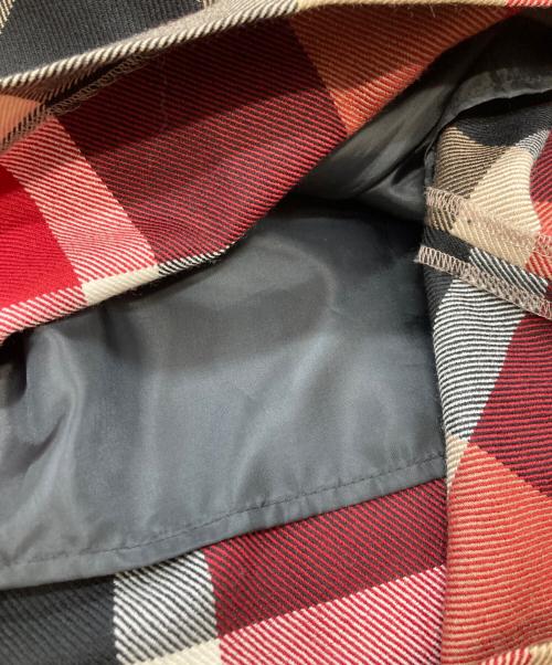 BLUE LABEL CRESTBRIDGE（ブルーレーベルクレストブリッジ）BLUE LABEL CRESTBRIDGE (ブルーレーベルクレストブリッジ) チェックスカート レッド サイズ:Ｍの古着・服飾アイテム