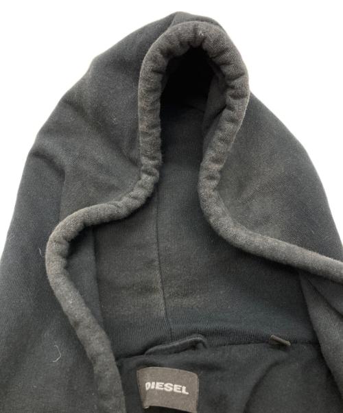 DIESEL（ディーゼル）DIESEL (ディーゼル) 袖レザー切替ジップパーカー ブラック サイズ:不明の古着・服飾アイテム