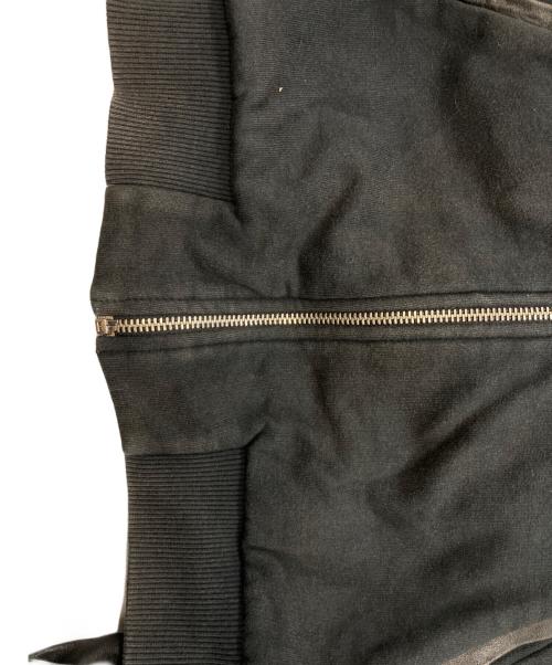 DIESEL（ディーゼル）DIESEL (ディーゼル) 袖レザー切替ジップパーカー ブラック サイズ:不明の古着・服飾アイテム