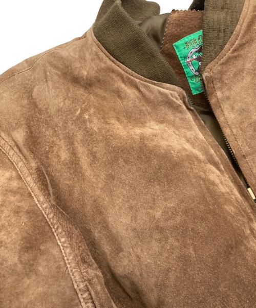 POLO COUNTRY（ポロカントリー）POLO COUNTRY (ポロカントリー) ピッグスウェードレザーブルゾン ブラウン サイズ:LLの古着・服飾アイテム