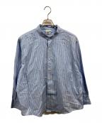 BROOKS BROTHERSブルックスブラザーズ）の古着「バンドカラーシャツ」｜ブルー