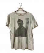 MAESNAマエスナ）の古着「プリントTシャツ」｜グレー