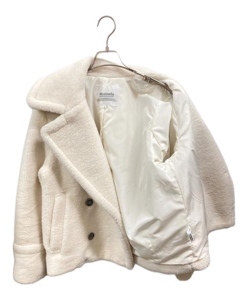 Mystrada（マイストラーダ）Mystrada (マイストラーダ) ボアショートコート ホワイト サイズ:38の古着・服飾アイテム