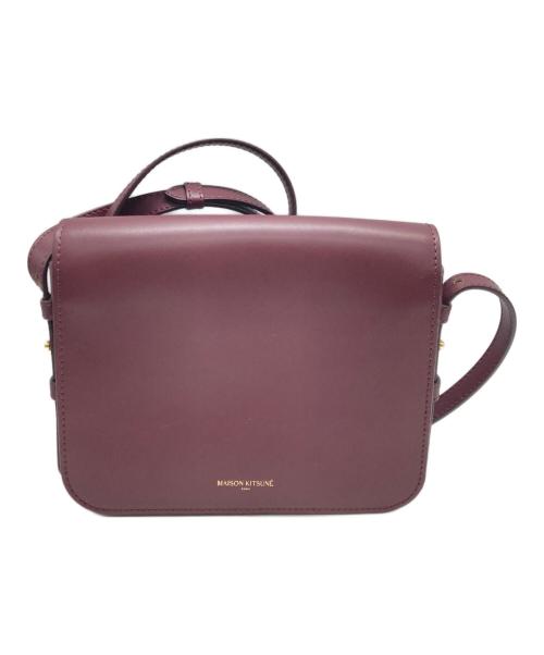 maison kitsune（メゾンキツネ）MAISON KITSUNE (メゾンキツネ) EDIE バッグ ワインレッドの古着・服飾アイテム