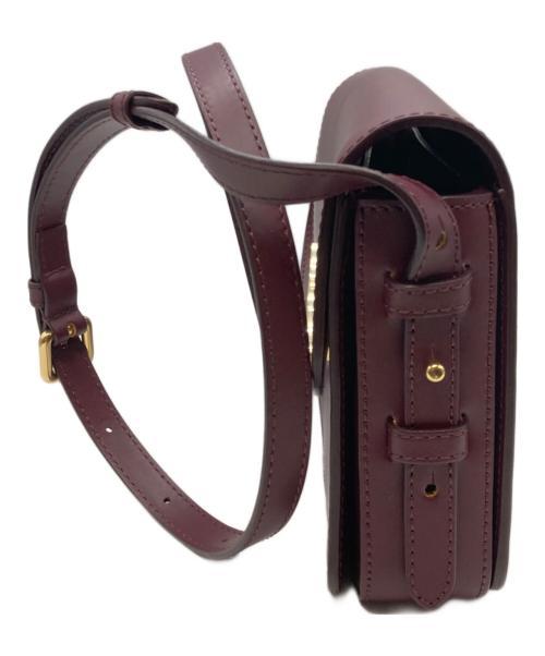 maison kitsune（メゾンキツネ）MAISON KITSUNE (メゾンキツネ) EDIE バッグ ワインレッドの古着・服飾アイテム