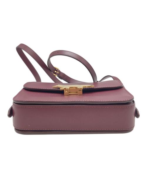 maison kitsune（メゾンキツネ）MAISON KITSUNE (メゾンキツネ) EDIE バッグ ワインレッドの古着・服飾アイテム